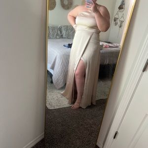 Show Me Your Mumu bridesmaids dress Champagne Luxe Satin